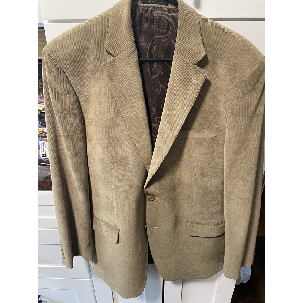 Lauren Ralph Lauren Blazer Men’s 42L Brown Micro Corduroy 2 Button Sport Coat